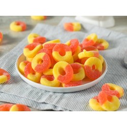 Halal sweets sour peach rounds 100g