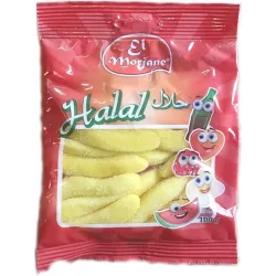 Sugared yellow bananas | halal sweets | confectionery | EL MORJANE