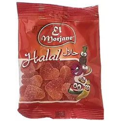 Sugared peach hearts | halal sweets | confectionery | EL MORJANE