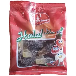 Bonbon halal bouteilles cola acidulées 100g