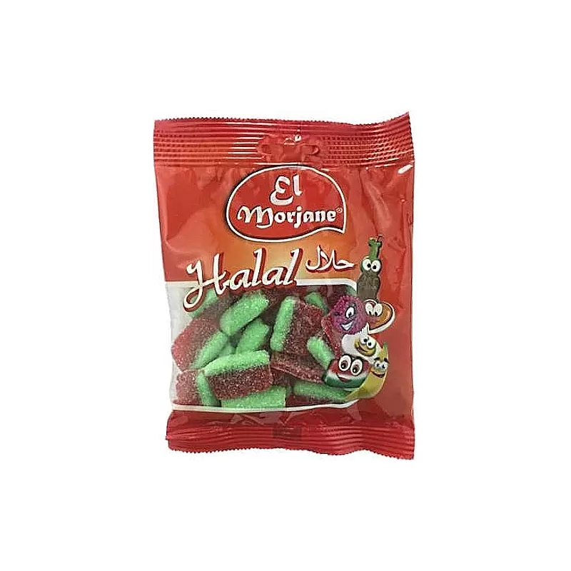 Bonbon halal tranches de pastèques acidulées 100g
