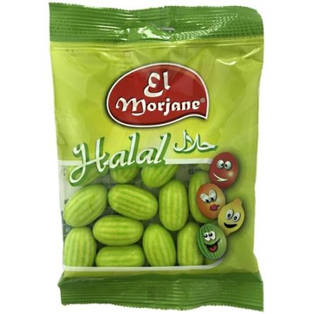 Bonbon halal chewing-gum melons 100g