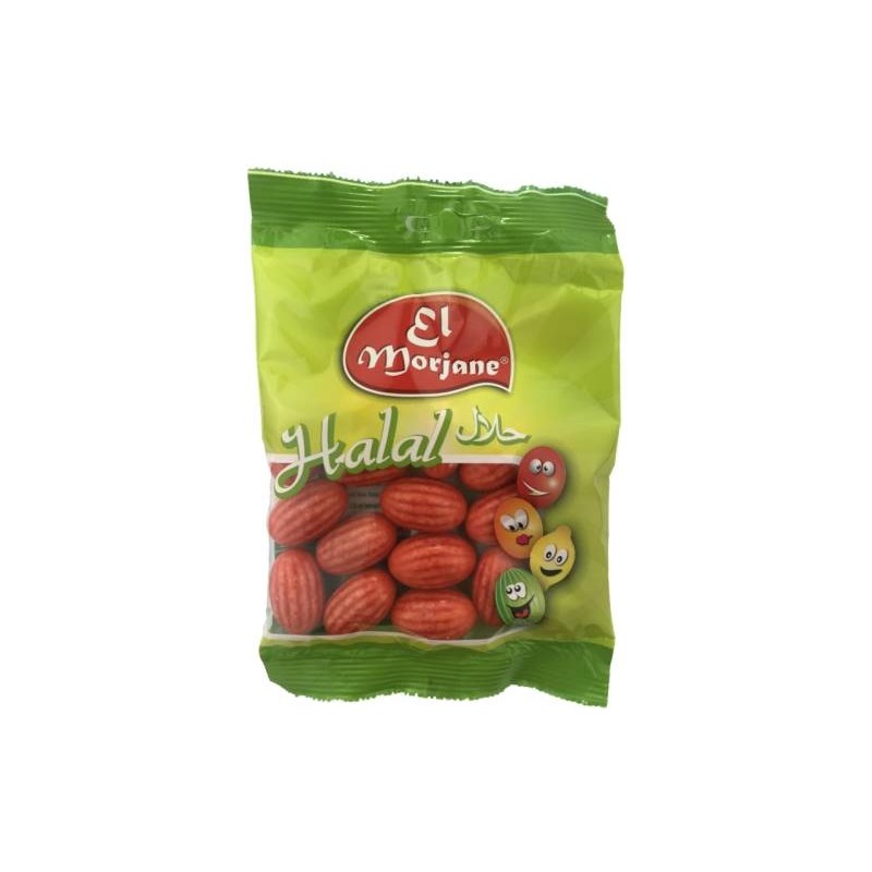 Halal candy bubble-gum strawberries 100g