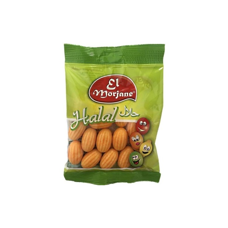 Bonbon halal chewing-gum pêches 100g