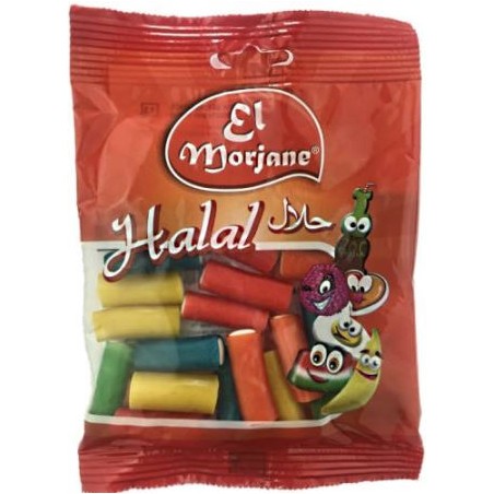 Bonbon halal bâtons lisses 100g Bonbon halal bâtons lisses 100g