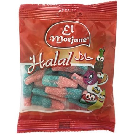 Halal candy sour tutti bottles 100g