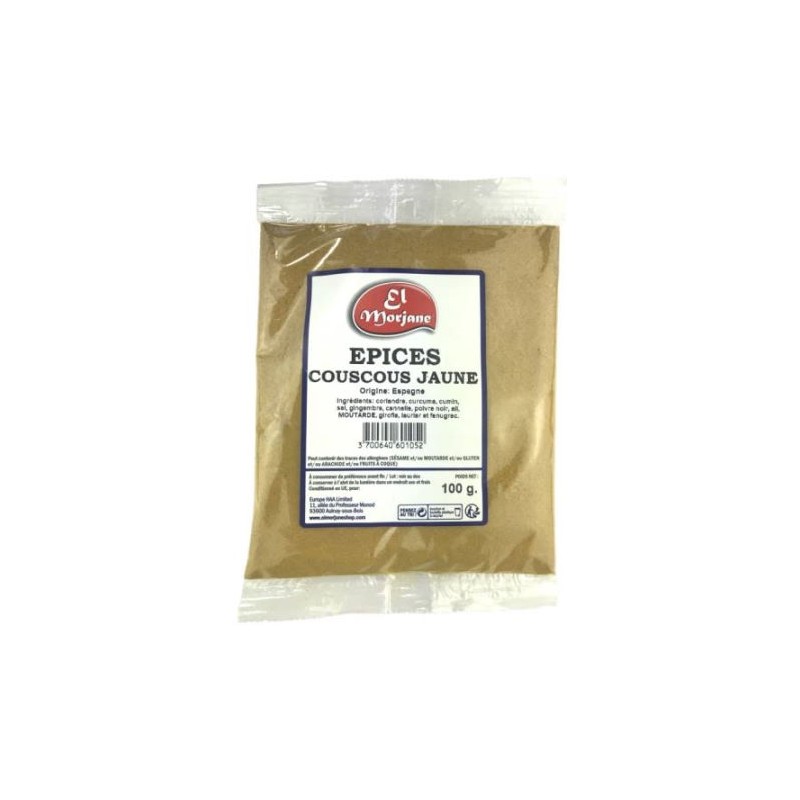 Epice couscous jaune 100g