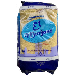 Sachet de couscous fin 1kg El Morjane face avant