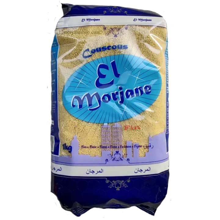 Authentic fine grain couscous semolina 1kg bag front