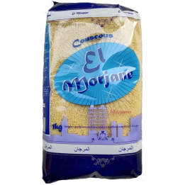 Sachet de couscous moyen 1kg El Morjane face avant