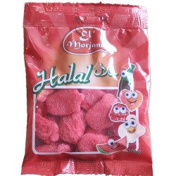 Bonbon halal fraises fouettées sucrées 100g