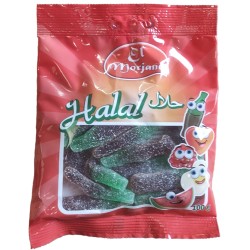 Bonbon halal bouteilles cola sucrées 100g