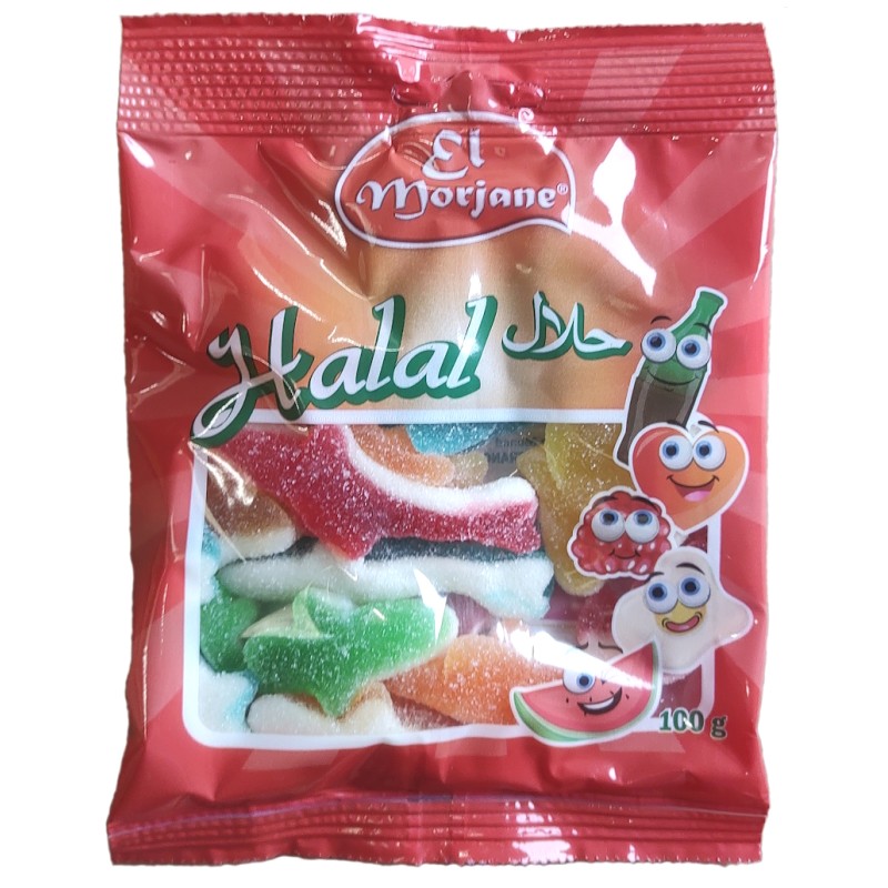 Bonbon halal requins acidulés 100g