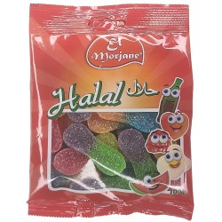 Halal sweets gummy strawberries in cream 100g