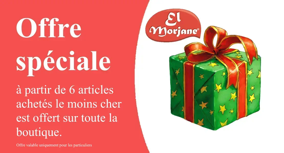 Offre spéciale à partir de 6 articles achetés le moins cher est offert sur tout la boutique